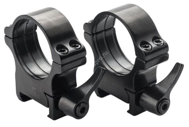 Кольца Rusan быстросъемные Picatinny на 30мм H10 рычажные (050P-30-10-R)