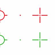 Коллиматор Vector Optics SRD 1x23х33, 4 марки, красная/зелёная