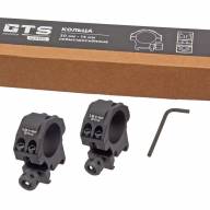 Кольца GTS Q.162 30мм на Picatinny, небыстросъёмные, средние, H=14мм