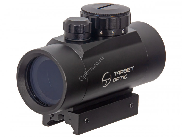 Коллиматор Target Optic 1x30, Weaver/призма 11мм, красная марка,точка 2 MOA