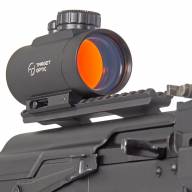 Коллиматор Target Optic 1x40, Weaver, красная марка,точка 2 MOA